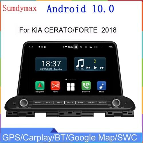 PX5 octa core 4g ram 64g rom Android 10 car dvd player for kia Cerato Forte 2018 2019 with gps navigation bluetooth head unit