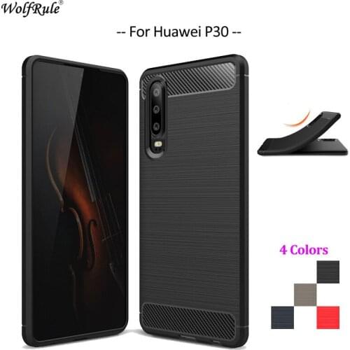 Carbon Fiber Phone Case For Huawei P30 Case Soft TPU Back Cover For Huawei P30 Rugged Protective Phone Bumper Cases Funda 6.1