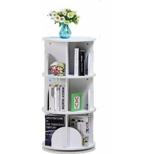 Dekoration Furniture Minimalist Estanteria Madera Rotatable Rotate Librero Libreria Scaffale Modern Book Rack Bookshelf Case