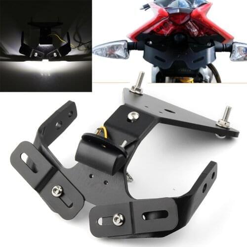 Motorcycle License Plate Holder Bracket Fender Eliminator For Aprilia Tuono V4R RSV4-R RSV4-RF RSV4-RR 2009-2014 2015 2016 2017