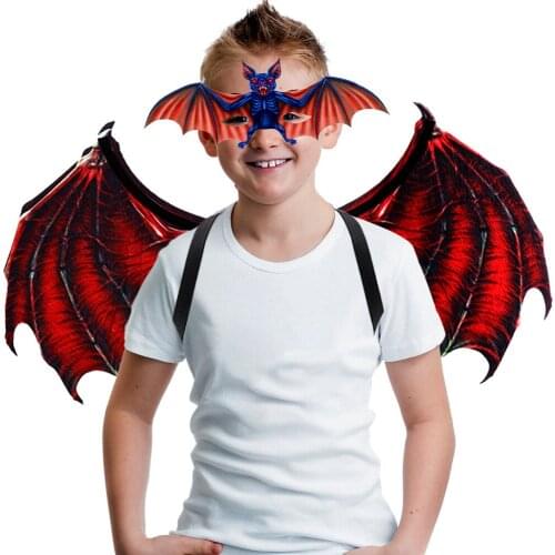 New Kids carnival party Suit Masquerade Props Cosplay Costume Halloween Felt Bat glasses Wings sets