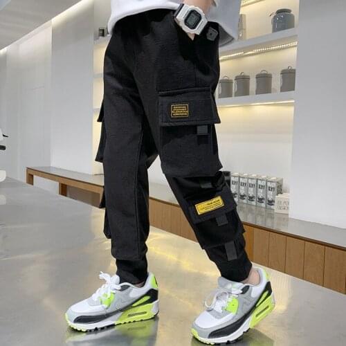 Teen Children Casual Pants Boys Overalls Spring Autumn Clothing 2021 New Kids Long Pants Students Harem Trousers