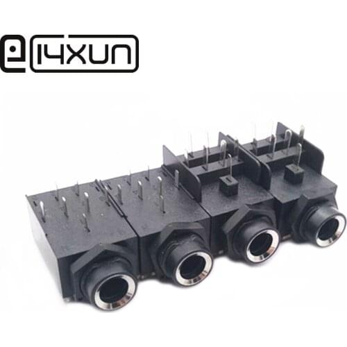 EClyxun 10PCS 6.35MM 7Pin Headphone jack Stereo Headphone Socket DIP Video Audio Speaker Socket