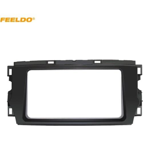FEELDO Car 2Din Radio Stereo Face Fascia Panel Frame For Toyota Avalon 2011 DVD Installation Fascia Frame Dash Kit #HQ4890