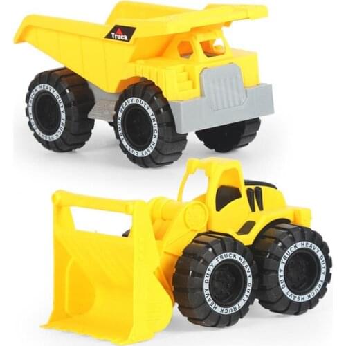 1pcs Simulation Inertia Engineering Car Toy Children Beach Playing Sand Toy Classic Excavator Tractor Toy Car Model Kids Gifts