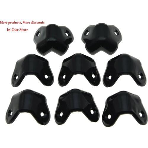 KAISH 8x Plastic Black Two Hole Guitar AMP Amplifier Cabinet Corners Speaker Corner