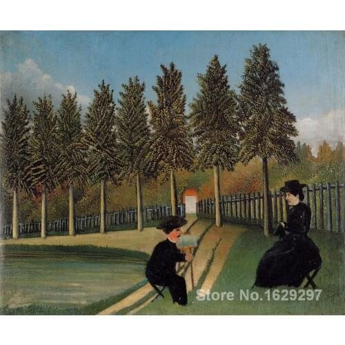 Paintings for living room wall The Painter and His Wife Henri Rousseau High quality Hand painted