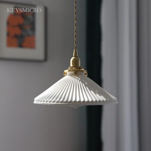 Ceramic Pendant Lights Vintage Modern LED Hanging Lamp Lustre Living Room Home Loft Industrial Decor Luminaire Lampara Techo