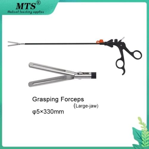 Laparoscopic Surgery Laparoscopy Surgical Intestinal Grasper Forceps Stainless Steel Metallic 5x330mm