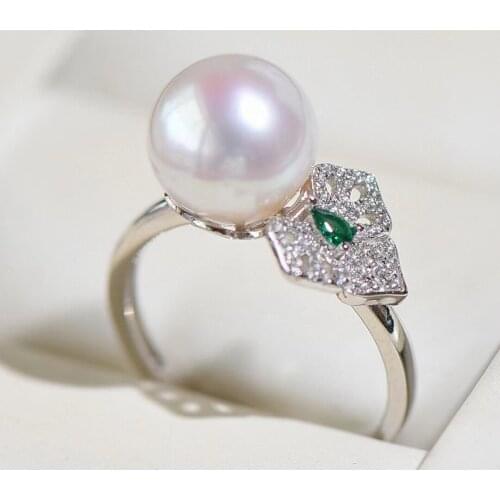 Trendy 925 Sterling Silver Adjustable Free Size Ring Settings Findings Mountings Parts for Pearl Corals Jade Crystal Agate