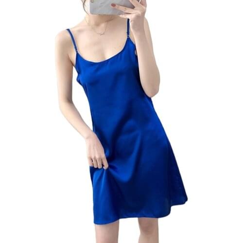 Fashion High Quality Womens Dress Summer Spaghetti Satin Long Woman Dress Very Soft Smooth Vestidos Plus Size S-5XL