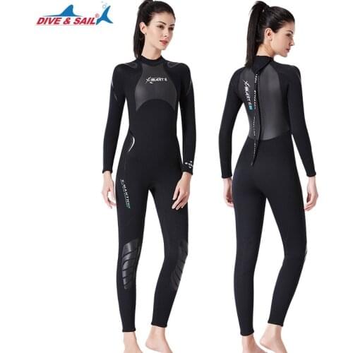 3MM Neoprene Wetsuit Women Full Suit Scuba Diving Swimming Cold Protection Thermal Surfing Snorkeling Wetsuit S-XL Size 2021 New