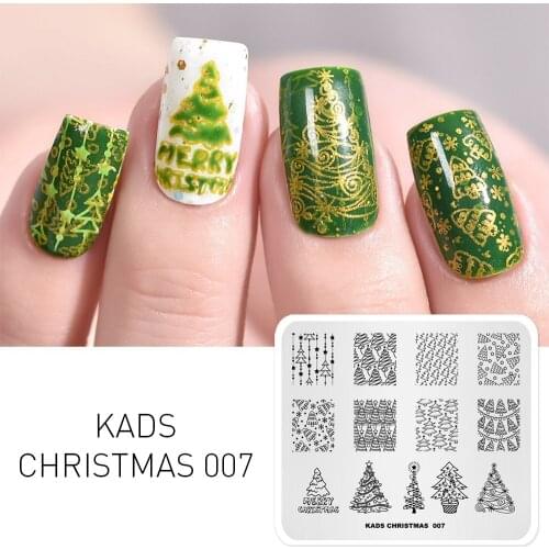 Nail Stamp Plate Christmas tree Pattern Design Nail Art Stamping Template Image Stencil Plate for DIY Nail Polish Nail Printing
