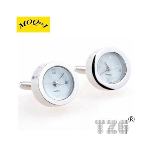 TZG11079 Workable Watch Clock Cufflink Cuff Link 1 Pair Free Shipping Promotion