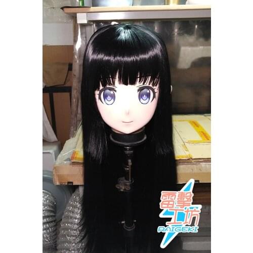 RAIGEKI 190) Silicone Head Mask Halloween Cosplay Cross Dressing BJD DOLL Comiket Cartoon Character Anime Cosplay Kigurumi Mask