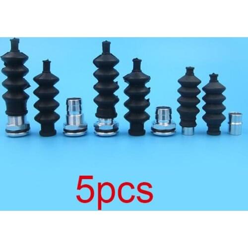 5PCS RC Boat Rubber Bellows Radio Box Seals with Aluminum Fitting Rudder Servo Push Rod Seal for RC Electric Boat Model 32/42mm