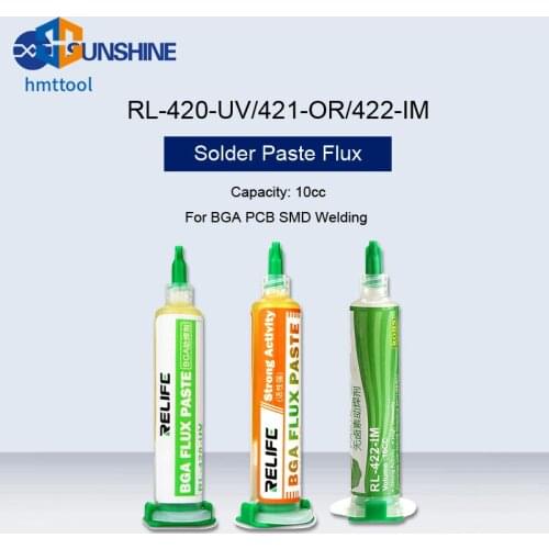 RL-420/421/422 Solder Soldering Paste No-Clean Flux Grease Syringe For Chips Computer Phone LED SMD PGA PCB Repair Welding Tools