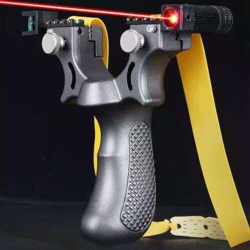 Big Power Rubber Band Slingshot High Precision Flat Leather Slingshot Professional Fast Bow Outdoor Special For Hunting Catapu