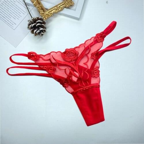 Sexy Panties Underwear Woman Lace Thong G String Briefs Lingerie T-back Lace Female Flowers Low Waist Thong