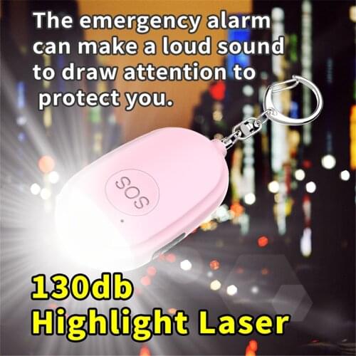 Self Defense Alarm 130db Girl Women Security Protect Alert Personal Safety Scream Loud Keychain Alarm Emergency Charging Alarms