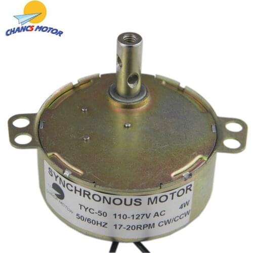 CHANCS TYC-50 Synchronous Motor 110V AC 17-20RPM CW/CCW Torque 4W Electric Motor