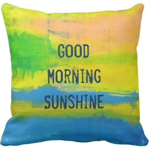 Cool Stylish Sunny Yellow Coral Abstract Art Throw Pillow case