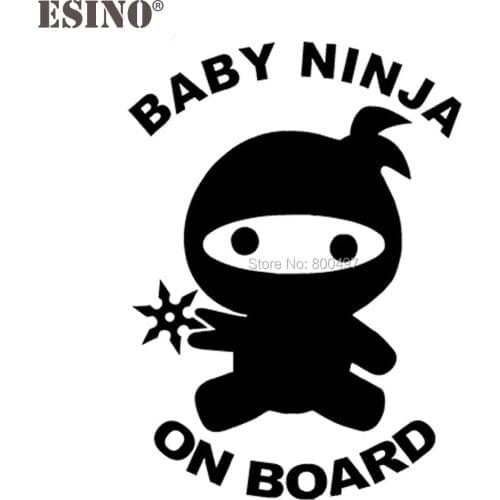 Creative Cartoon Car Styling Baby Ninja on Board Reflective Auto Decal Cartoon Car Sticker Bumper Body Decal Pattern Vinyl