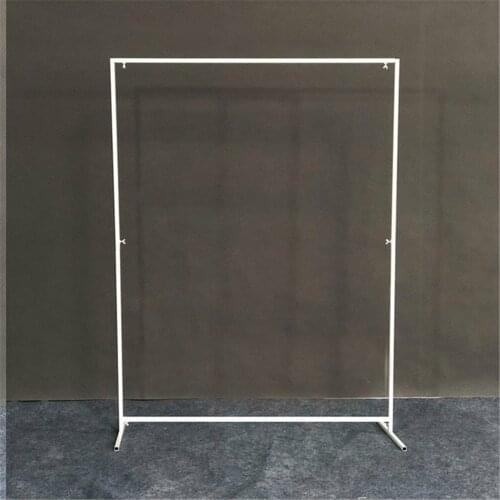 Gold White Wedding Arch Background Frame Wrought Iron Flower Stand Custom Home Birthday Party Background Wall Decorative Shelf