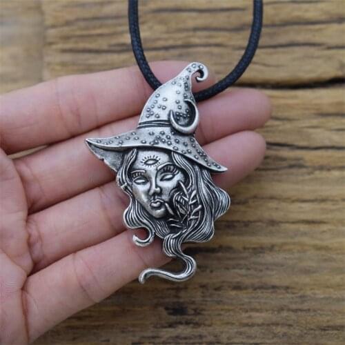 12pcs Wiccan Moon Mysticism Witch Necklace Women Witchcraft Jewelry Halloween Gift