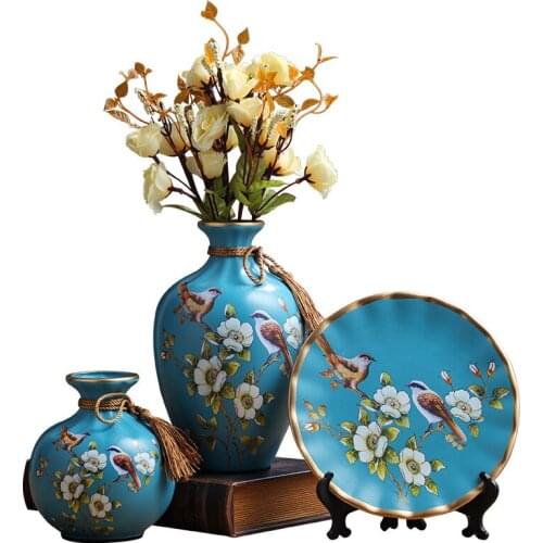 American high quality ceramic tabletop vase modern simplicity home decoration accessories fashion light luxury porch adornment