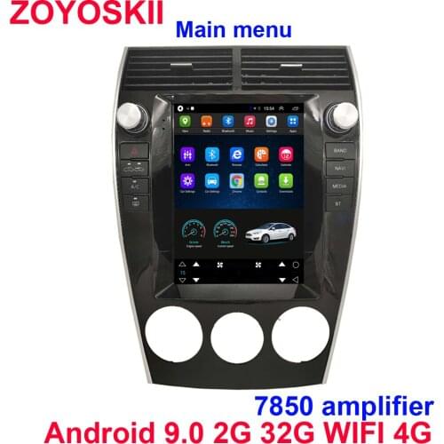 Android 9.0 os 10.4 inch vertical Tesla style CAR Radio GPS bluetooth Navigation player for For Mazda 6 2005-2015