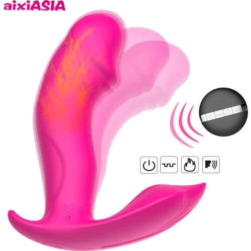 Dildo Heating Butterfly Panties Vibrator For Women Wearable Masturbator G Spot Clitoris Stimulator Remote Control Adult Sex Toy