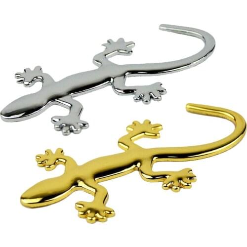 Chrome Personality Metal Gecko Car Sticker Creative 3D Car Sticker for Audi Quattro Personality Motor Car Modification Decal