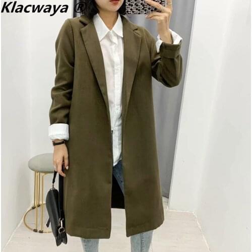 Женские шерстяные пальто Klacwaya China At AliExpress