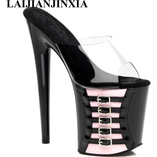 LAIJIANJINXIA 20CM high heels with the same stage, the wild sexy model is super high PUMPS sexy Dance Shoes