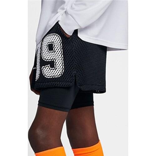 Men Running Training Shorts Fashion Plus-Size M-3XL Shorts Male Fake Two-Piece Sport Yoga Fitness Quick-Drying Mesh Short Pants