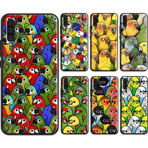 Parrot Birds Cockatiel Soft Case For Samsung Galaxy A52 A42 A12 A20e A21S A10 A40 A50 A70 A51 A71 A31 A41 Cover