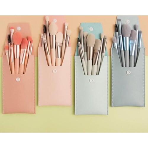 Banfi New 8 Mini Makeup Brushes Set for Matte Portable Soft Hair Makeup Shabu Set Beauty Tools Maquillaje-make-up Easy to carry
