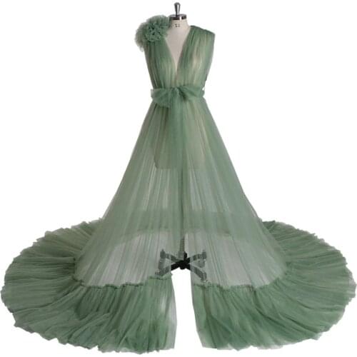 New Arrival Maternity Dresses Illusion A Line Maternity Gown for Photoshoot Boudoir Lingerie Bathrobe Nightwear Babydoll