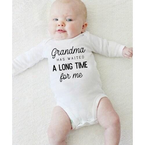 ONG TIME Letter Printing New Born Baby Clothes One-Pieces Baby Rompers Toddler Clothing Infant Kids Boys Jumpsuit Outfits