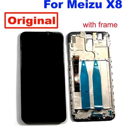 Original Best For MEIZU X8 LCD Display 10Point Touch Screen Digitizer Assembly Sensor X8 + Frame Glass