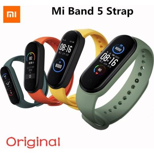 Original Xiaomi Mi Band 5 Strap Silicone Wristband Replacement TPU Strap mi band5 NFC Bracelet on xiaomi miband 5 Wrist Strap
