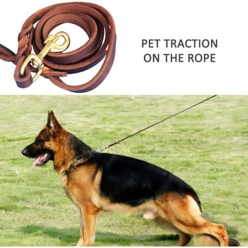 Braided Dog Collars Faux Leather Walking Training Leash Lead German Shepherd Gift Pet Supply For Small Medium Large Dogs