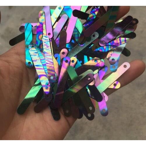 Sewing supplies 5*35mm black color sequins hanging pieces clothing accessories