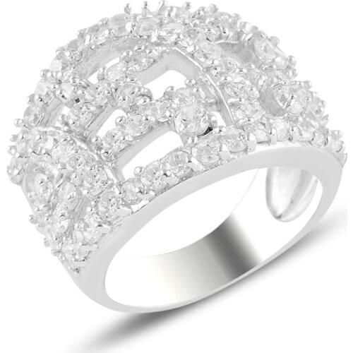Silver 925 Sterling Zircon Stone Ring