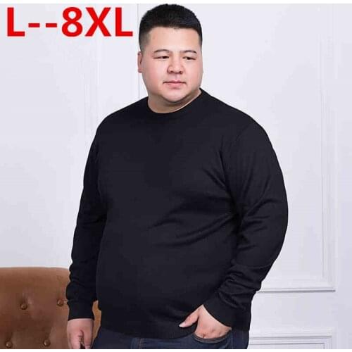 Plus size 10XL 8XL 6XL 5XL Sweater Men Autumn Winter New Pullover Men Knitted Sweater Loose Fit Male Plus Size High Quality