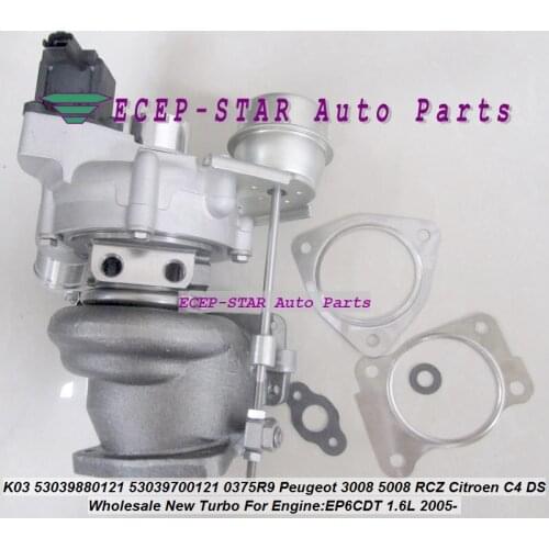K03 0120 53039880120 53039700120 Turbo Turbocharger For Peugeot 207 308 3008 5008 RCZ For Citroen DS 3 C4 EP6DT EP6CDT 1.6L THP