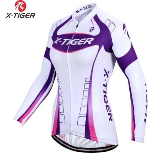 X-Tiger Pro Women Cycling Jersey Autumn MTB Bike Wear Bicycle Clothes Long Sleeve Womens Cycling Clothing Ropa De Ciclismo