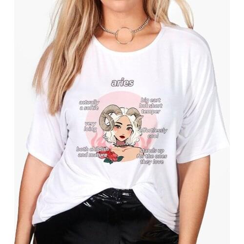 Constellation Print Women T-shirts Oversized 2020 Spring Summer Vintage T shirt Women New Arrivals Edgy Aesthetic Tee Shirt