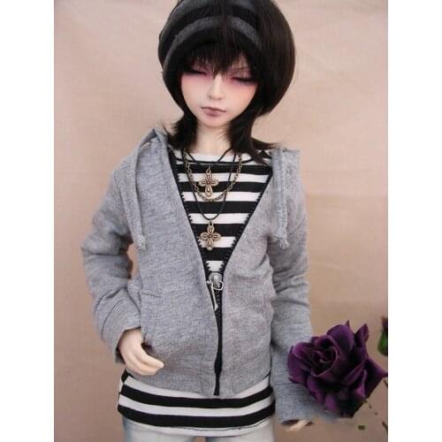 1/4 1/3 Scale BJD Clothes Zipper Sweatshirt Hooded Sweater Coat For BJD/SD MSD SD13 SD17 Uncle Doll Accessories C0971